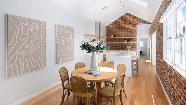 The restored three-bedroom 1890s home with raked ceilings has a separate self-contained studio. Picture: realestate.com.au