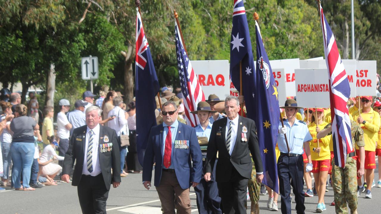 Thousands marched in Cleveland today as part of Anzac Day 2019. Picture Andrea Macleod 