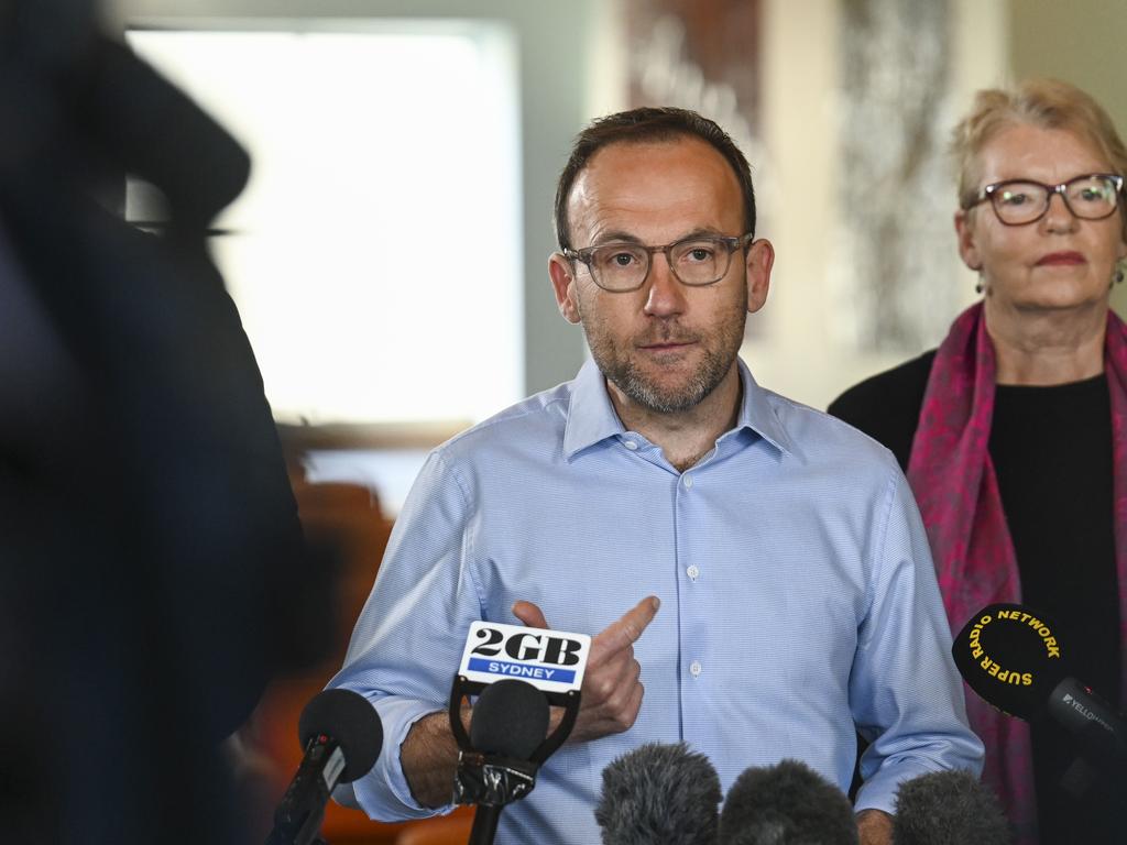 Greens leader Adam Bandt wants rents to be frozen for two years. Picture: NCA NewsWire / Martin Ollman