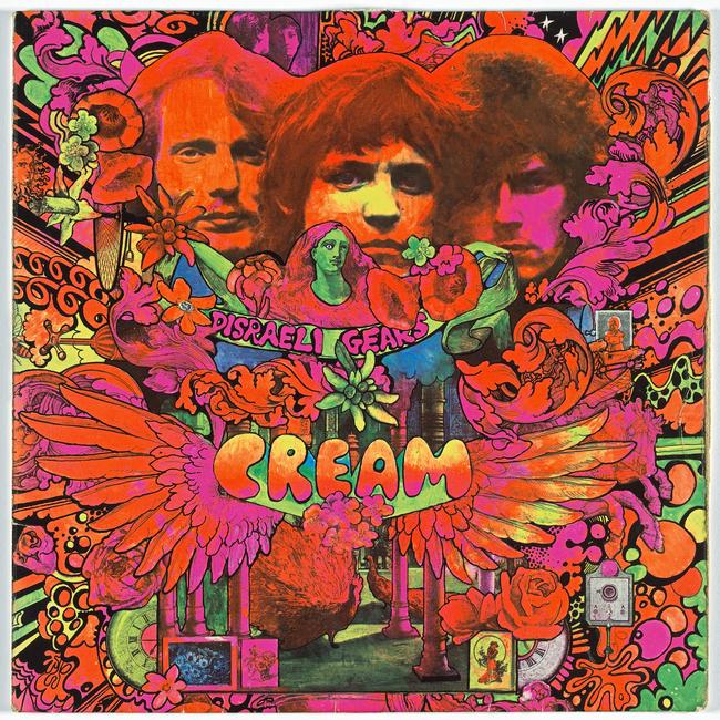 <i>Disraeli Gears by Cream cover art </i>(1967) by Martin Sharp.