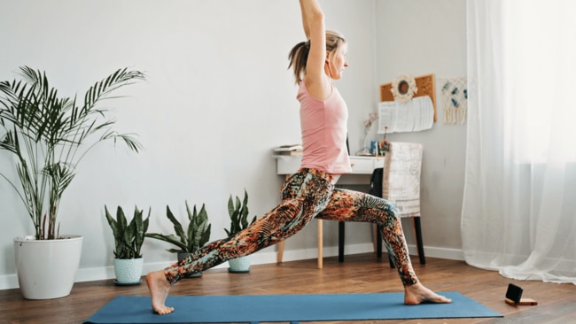 Get your stretch on, wherever you are. Image: Getty