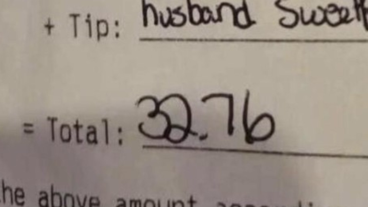 Amerykańska kelnerka zostawiła szokujący „napiwek” od swojej żony na rachunku pary