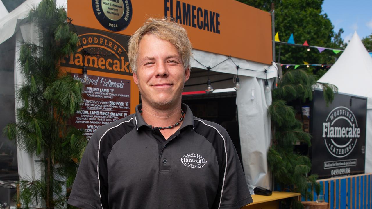 Taste of Summer stall holder Marcus Schulz from FlameCake won the award for the best Tasmanian Produce Showcase. Picture: Linda Higginson