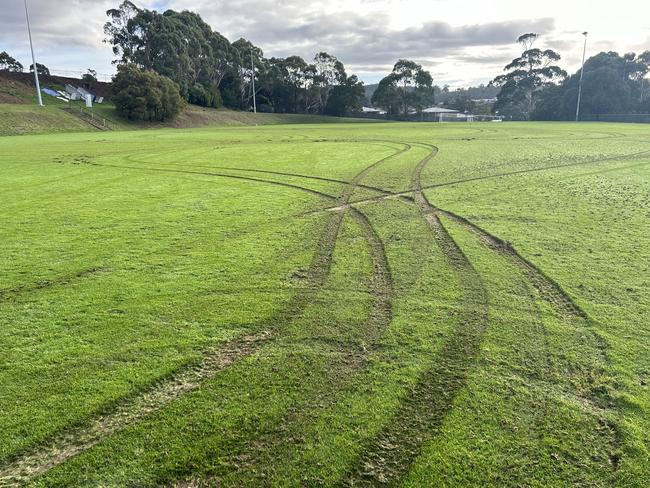 Vandals have hit Kingborough United Football Club's pitch Lightwood Park 3. Picture: Jon Fenech/Kingborough United