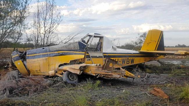 EMERGENCY LANDING: The Ayres-Thrush 600 made an emergency landing along the Bunya Highway, 5km out of Dalby.