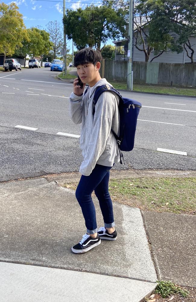 Sungjun Kim, 26, tiler, outside Holland Park Magistrates Court.