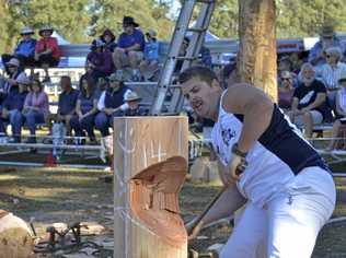 There was fierce competition in the final heat for the 11 inch standing block. Picture: Kathryn Lewis