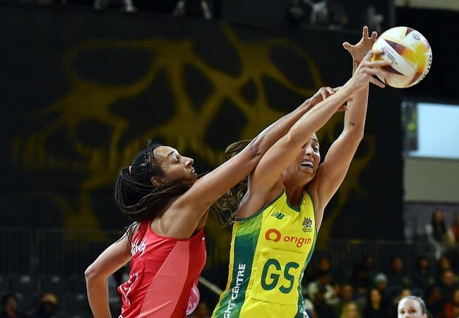 Geva Mentor of England and Cara Koenen of Australia. Picture: Getty