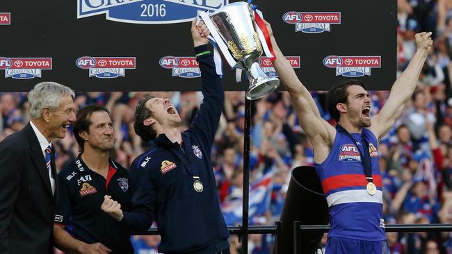 The ecstasy of the AFL grand final win for the Dogs, was not lost on Herald Sun readers, who flocked to the story online. Picture: Wayne Ludbey