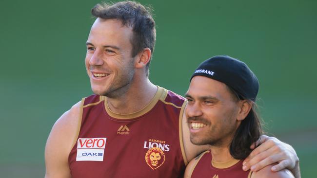 Allen Christensen with teammate Josh Walker. Picture: Peter Ristevski