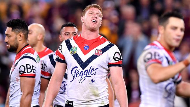 Sims had his jaw shattered by a Napa shot earlier in the season. Photo by Bradley Kanaris/Getty Images.