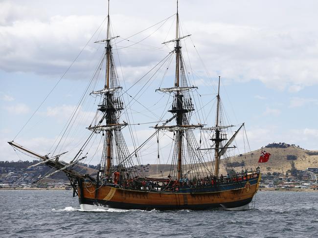 Australian Wooden Boat Festival - Parade of Sail pictured from the Young Endeavor PICTURE: MATT THOMPSON