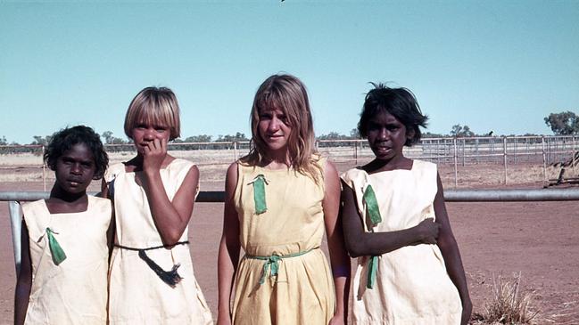 Keren Masters (nee Smoker), third from right, and friends at a sports day at Fitzroy Crossing.