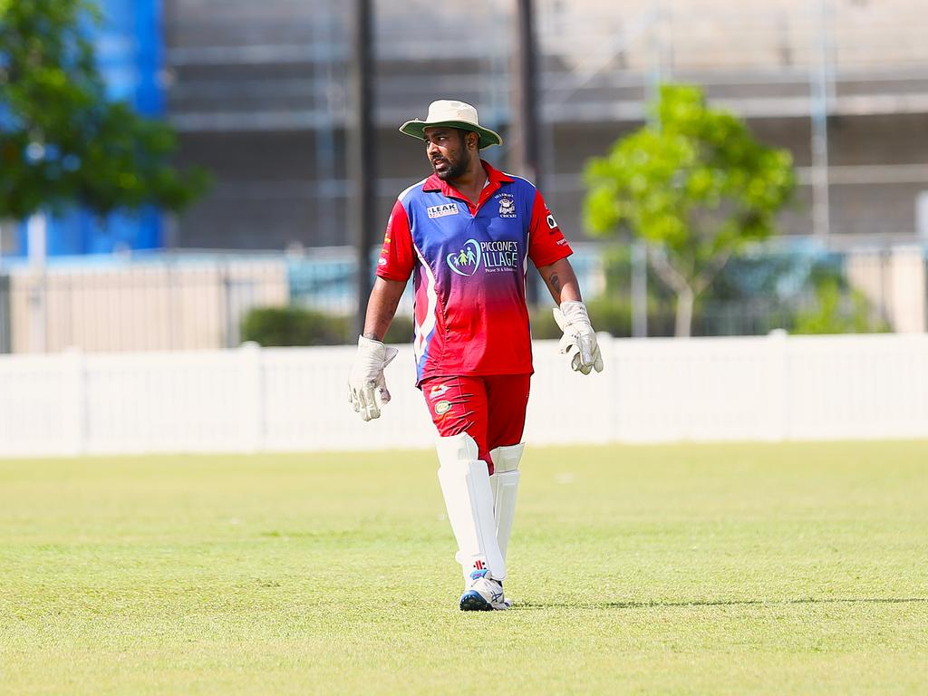 Norths Spicy Bite v Mulgrave Punjabi at Griffiths Park. Cricket Far North Second grade 2025. Photo: Gyan-Reece Rocha.