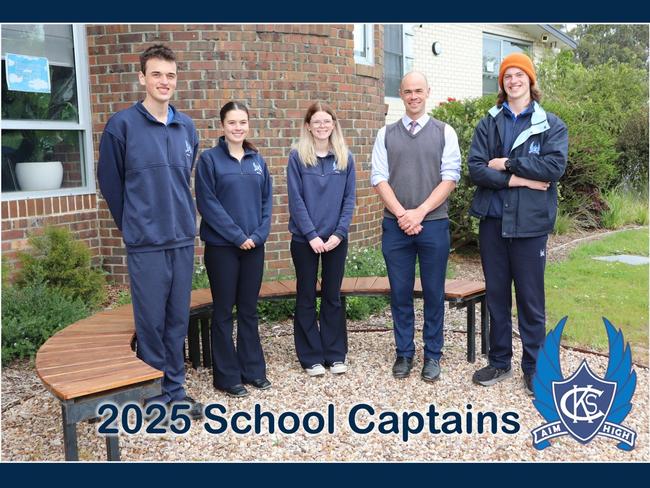 Korumburra Secondary College's four college captains for 2025.