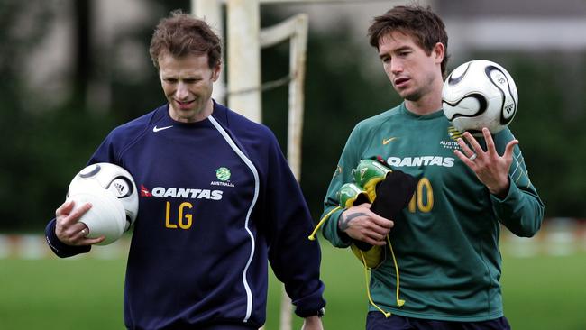 Socceroos physio Les Gelis (L) has a wealth of experience in the role.