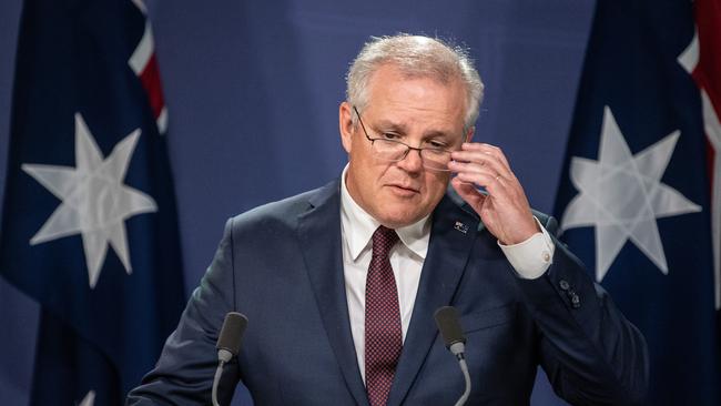 ‘We also know from past experience that if young people lose work in a recession and can’t find their way back, they risk becoming a lost generation’: Prime Minister Scott Morrison. Picture: NCA NewsWire / James Gourley