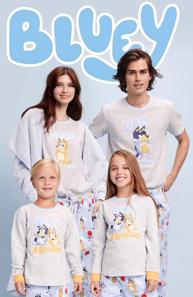 Peter Alexander releases Bluey themed pyjamas. Picture: Supplied