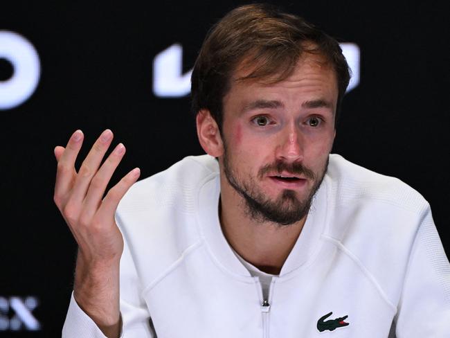 Russia's Daniil Medvedev said he expects to feel “dead for a week” after a gruelling Australian Open campaign. Picture: AFP