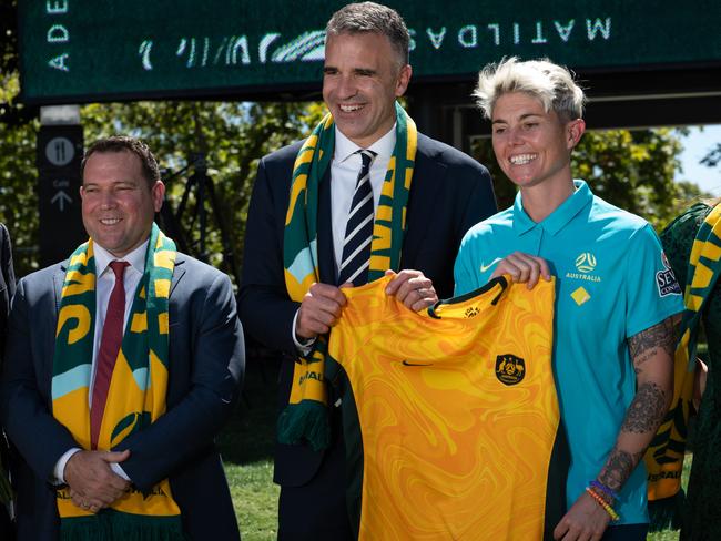 Michelle Heyman and the Matildas have become one of Australia’s favourite sporting teams. Picture: NCA NewsWire / Naomi Jellicoe