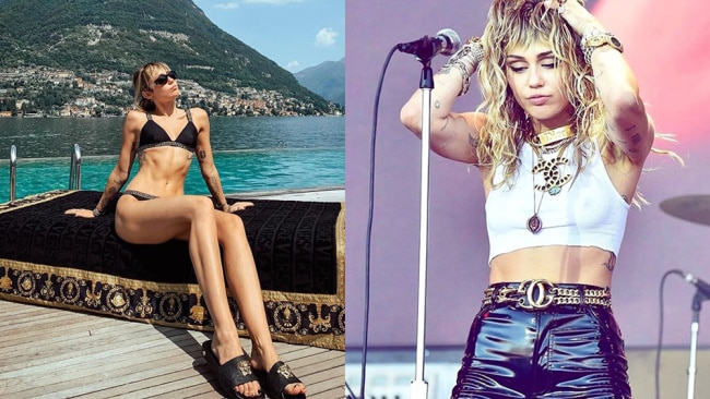 Miley Cyrus shows off that Pilates body as she flashes new tattoo in  cut-off top - OK! Magazine