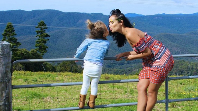 Tara Brown with her daughter Aria.