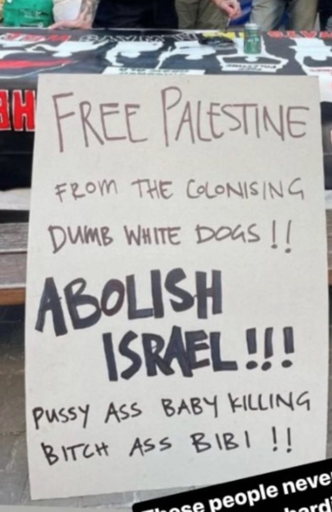 A poster made by an Indigenous activist group ahead of a pro-Palestine protest sparked controversy.