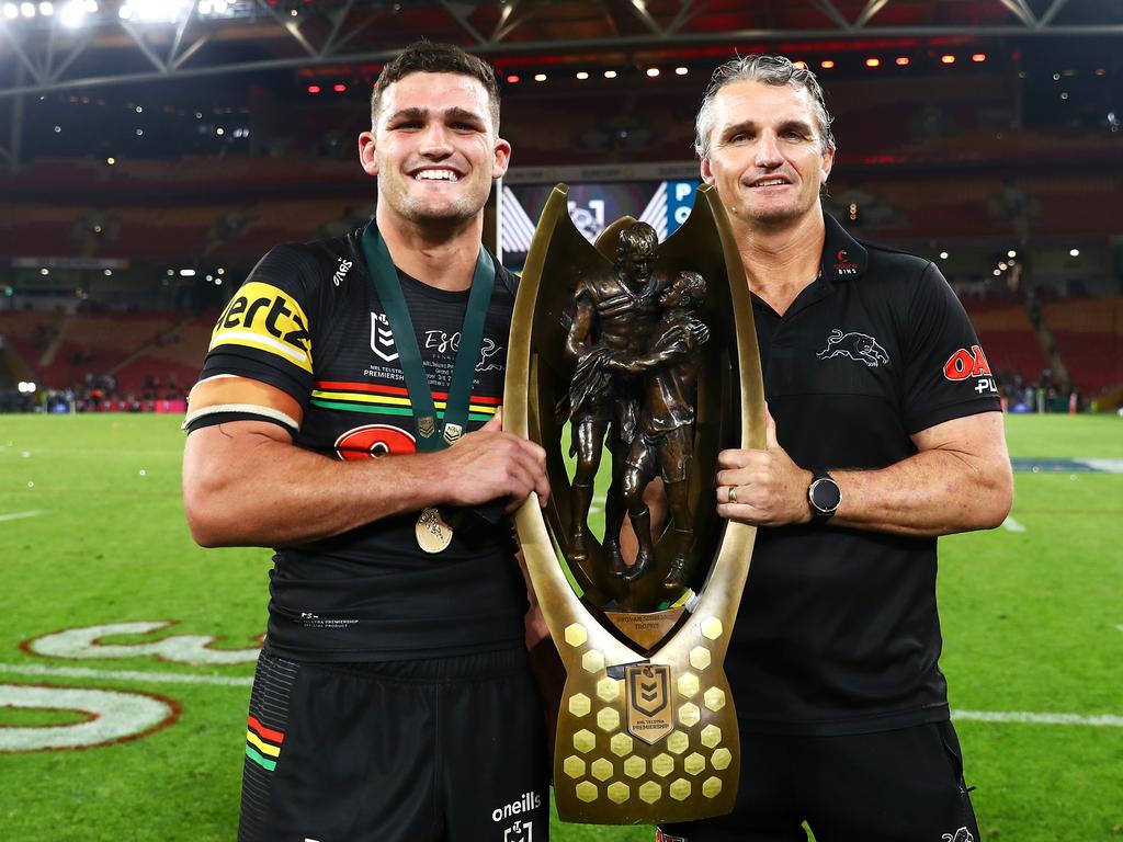 Premiership winning coach Ivan Cleary (R). Picture: Chris Hyde/Getty Images