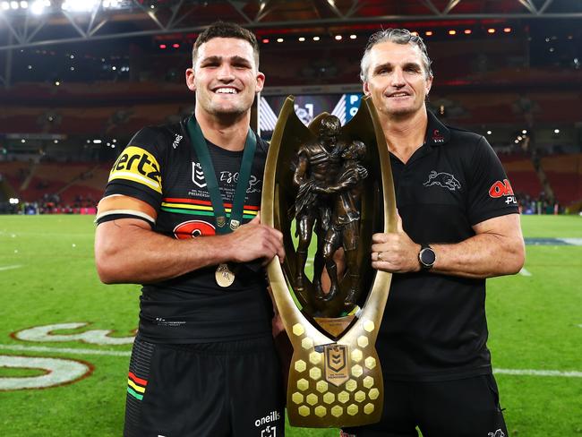 Premiership winning coach Ivan Cleary (R). Picture: Chris Hyde/Getty Images