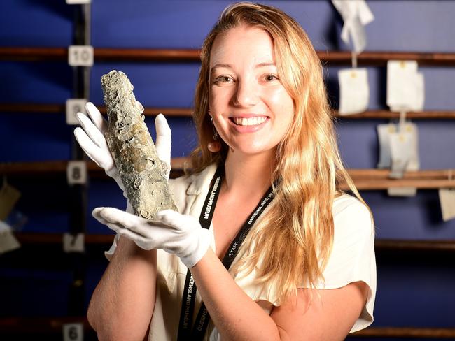 Museum of Tropical Queensland is featured in te international online exhibition "Uncovering Pacific Pasts". Assistant Curator Sophie Price with a Stone Adze