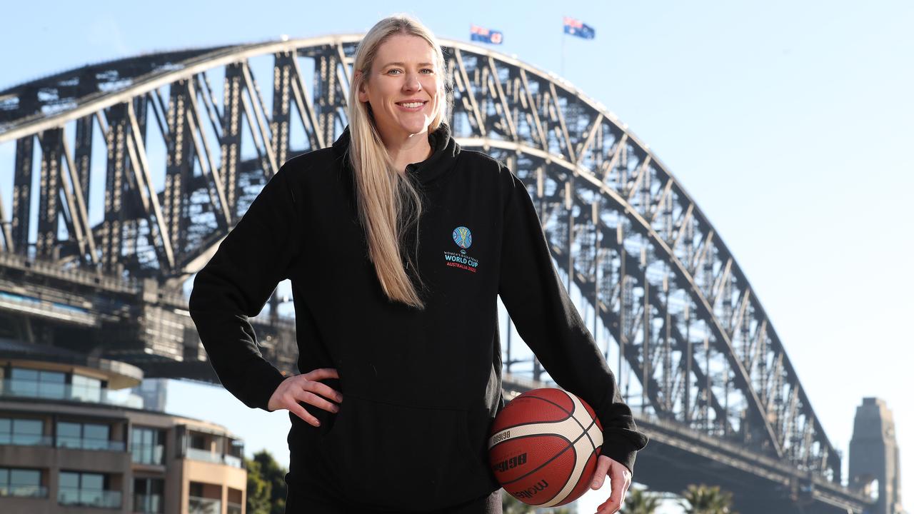 DAILY TELEGRAPH. JUNE 14, 2022. A pop-up basketball themed dance took place in Circular Quay 100Days out from the start of the FIBA WomenÃ&#149;s Basketball World Cup 2022 being played at Sydney Olympic Park. Picture: David Swift