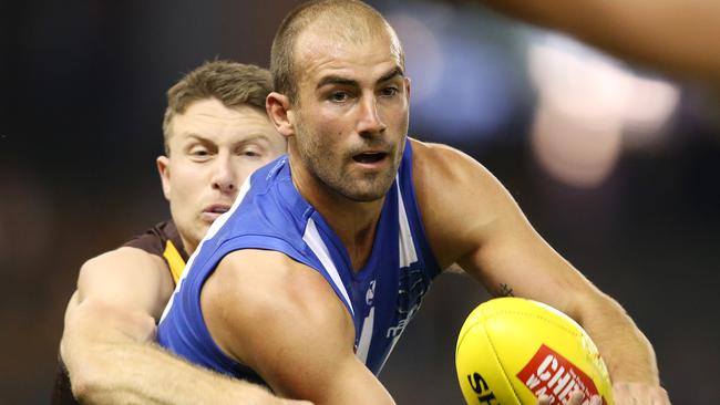 North Melbourne midfielder Ben Cunnington quietly goes about his business. Picture: Michael Klein