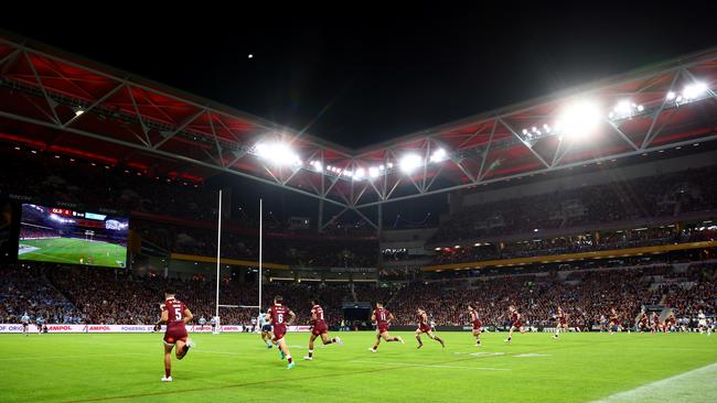 Blues officials were bumped from the NRL hirer’s suite at Suncorp Stadium. Picture: Chris Hyde/Getty