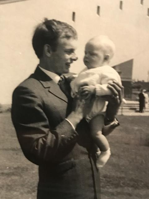 Joe Ramage with baby Gary. Picture: Courtesy of Gary Ramage