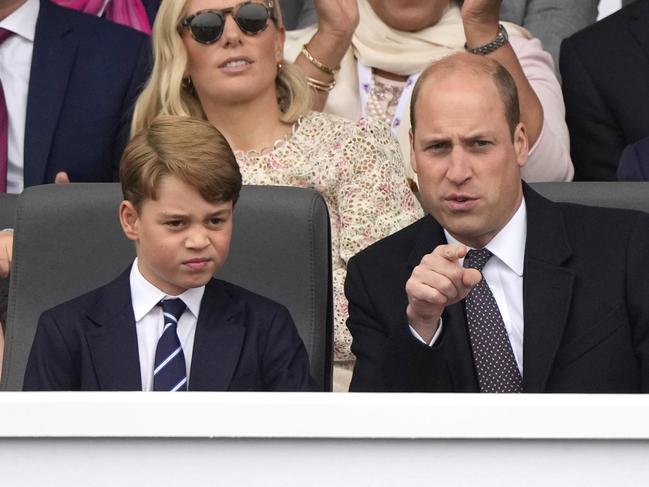 Prince William, with eldest son Prince George, knows the future of the monarchy is on his shoulders. Picture: Frank Augstein - WPA Pool/Getty Images