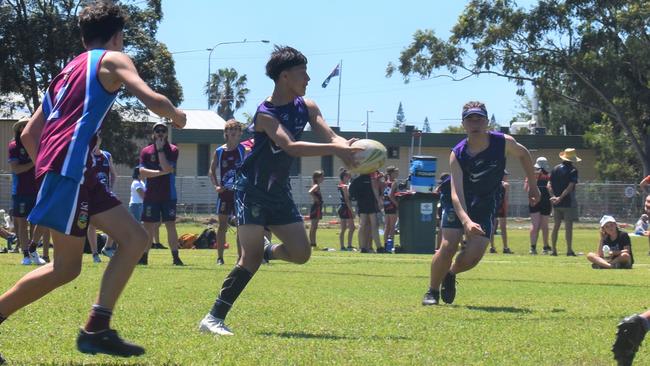 U14 Boys South Queensland Sharks vs Victorian Storm at the National Youth Touch Football Championships, Kawana 2022. Picture: Eddie Franklin