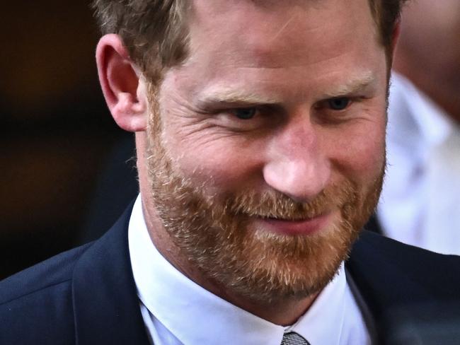 (FILES) Britain's Prince Harry, Duke of Sussex leaves the Royal Courts of Justice, Britain's High Court, in central London on June 7, 2023. Prince Harry dramatically settled on January 22, 2025, a hotly disputed lawsuit against Rupert Murdoch's UK tabloid publisher, which apologised for hacking the British royal's phone and agreed to pay him "substantial damages". Murdoch's News Group Newspapers offers "a full and unequivocal apology" to the prince "for the phone hacking, surveillance and misuse of private information by journalists and private investigators instructed by them", NGN's lawyer Anthony Hudson told the High Court in London. (Photo by Ben Stansall / AFP)