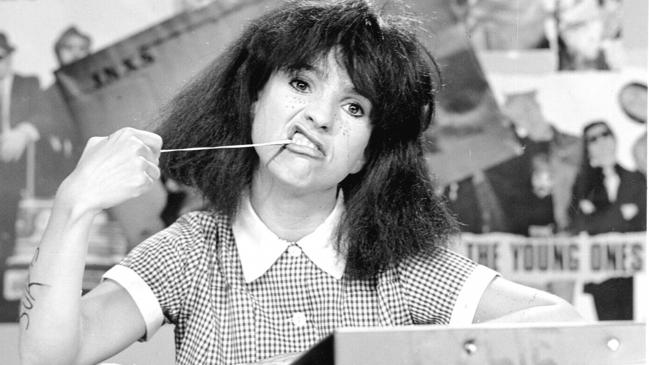 Actor Marianne Fahey as Kylie Mole from the TV sketch show The Comedy Company, which aired from February 1988 until November 1990 on Network Ten.