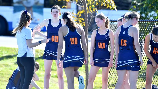 QGSSSA netball with Clayfield College, St Margaret's Anglican Girls' School and Brisbane Girls Grammar School. Saturday July 16, 2022. Picture, John Gass