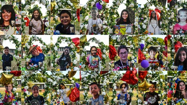 Photos of 19 children and 2 teachers who died in the mass shooting at Uvalde, Texas.