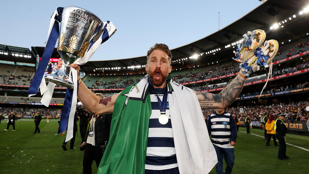 Zach Tuohy after getting his elusive premiership. Picture: Mark Stewart