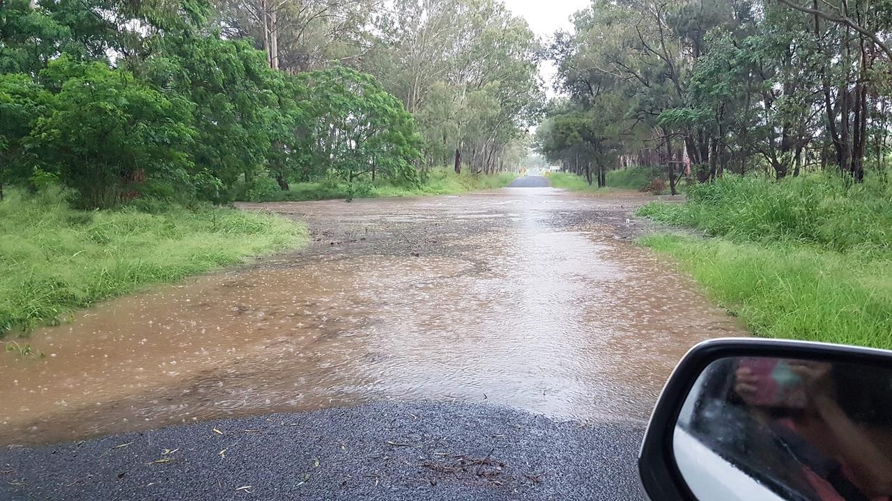 Water on Biggenden Gooroolba Road. Photo: Angela Berrie.