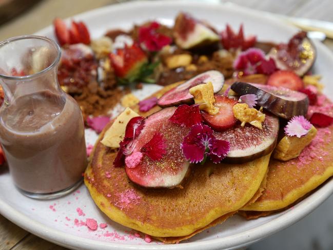 Pumpkin protein pancakes from Cardamom Pod. Picture: Tertius Pickard