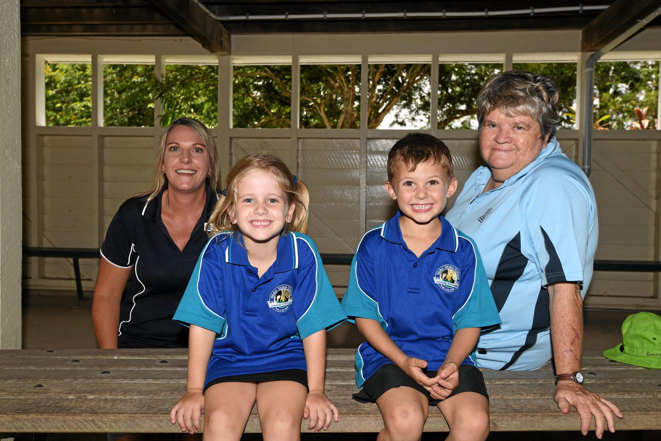 Wolvi State School -Mrs Melita Lee (Teachers Aide), Mrs Roline Sheppard TeacherConnie Merrell and Connor Lyell. Picture: Troy Jegers
