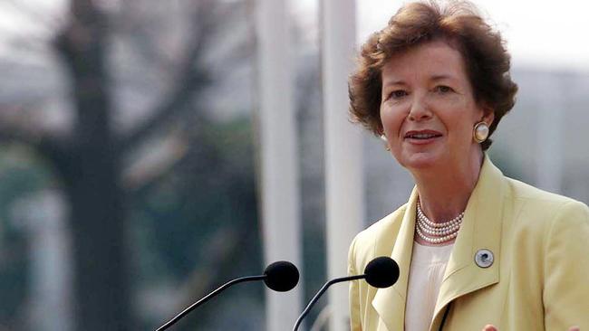 Then UN High Commissioner for Human Rights, Mary Robinson, in Durban in 2001. Picture: AP