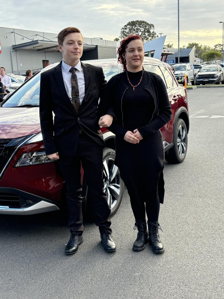 Caidyn Hunt and Kyniska Treloar arrive at the formal.