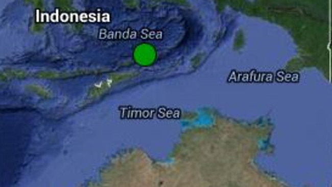 The tear in the Earth’s crust is in the Banda Sea.