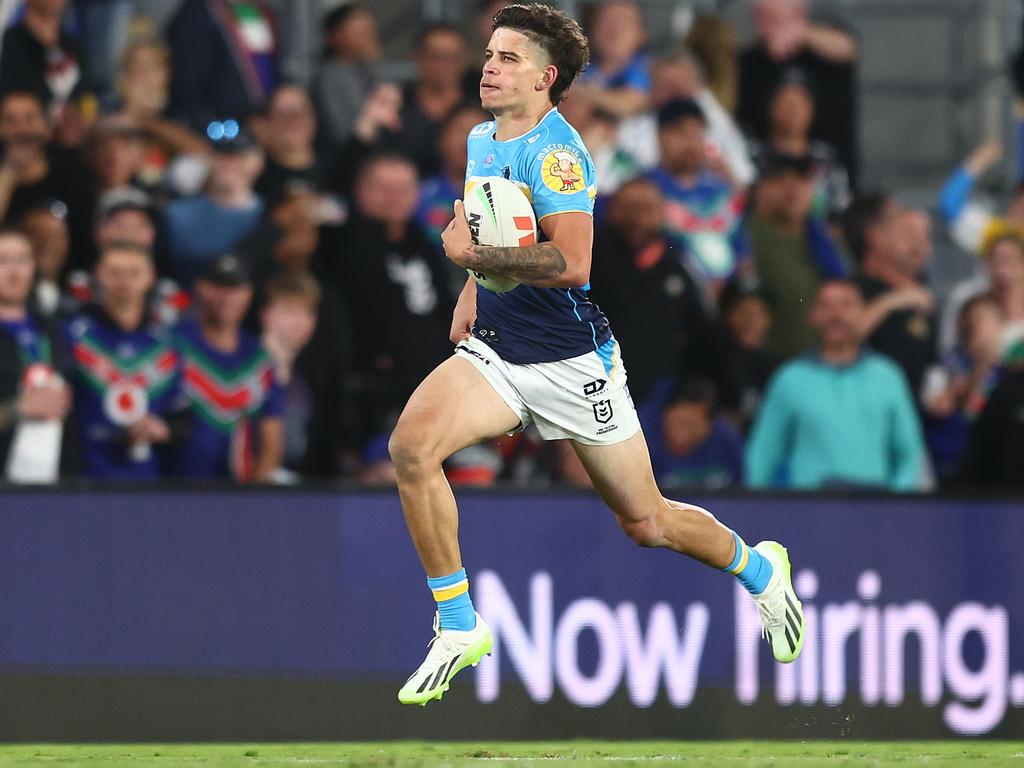 Jayden Campbell will give new Gold Coast Titans coach Des Hasler plenty to think about in the countdown to next season. Photo by Chris Hyde/Getty Images