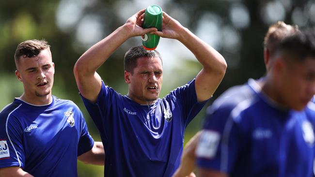 Jackson Topine at training in November. Picture: Brett Costello