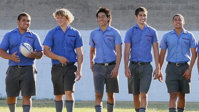 Brisbane State High students Paul Alo- Emile and Curtis Browning, both left.